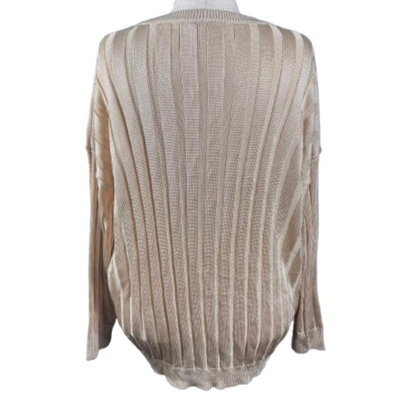 Free People Next Level Tunic in Marzipan Champagne Gold Oversized Sweater (SZ L) - Picture 8 of 16